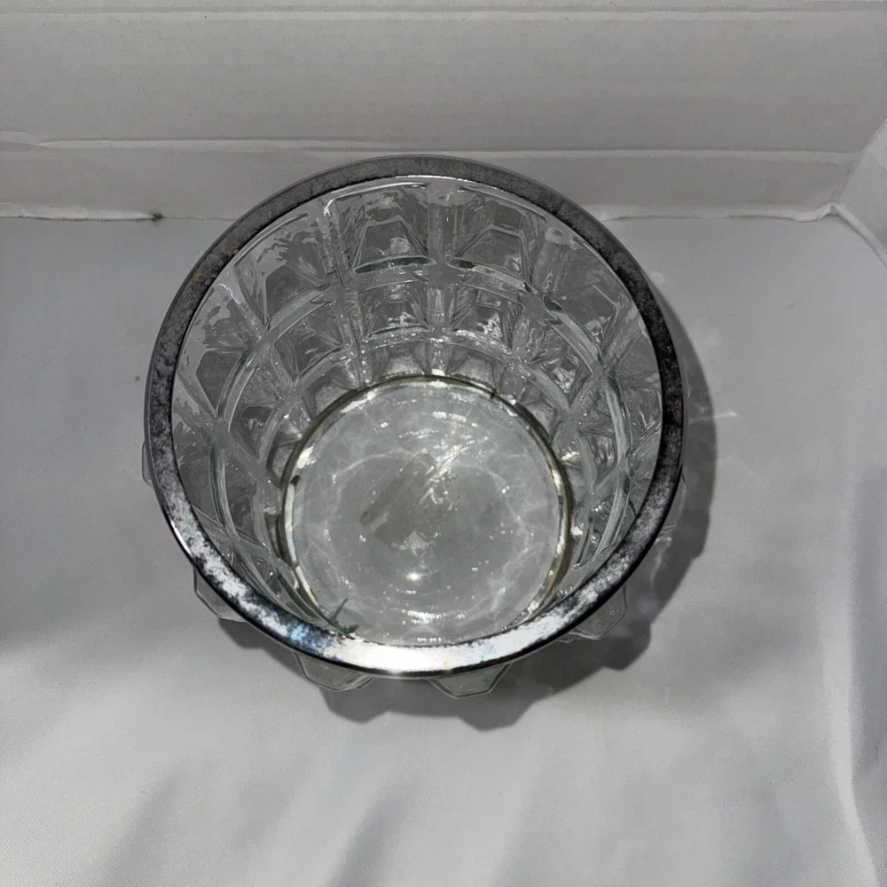 Bath & Body Works GLASS Metal Large 3-Wick Candle Holder Sleeve Luminary